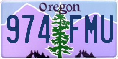 OR license plate 974FMU