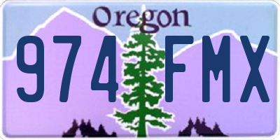 OR license plate 974FMX