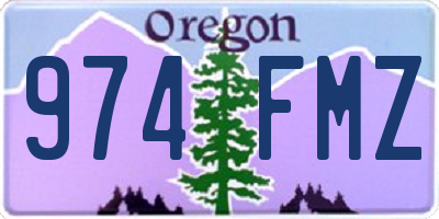 OR license plate 974FMZ