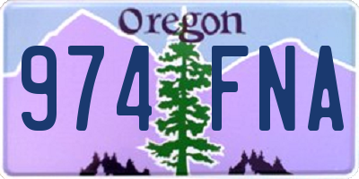 OR license plate 974FNA