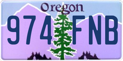 OR license plate 974FNB