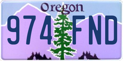 OR license plate 974FND