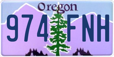 OR license plate 974FNH