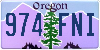 OR license plate 974FNI