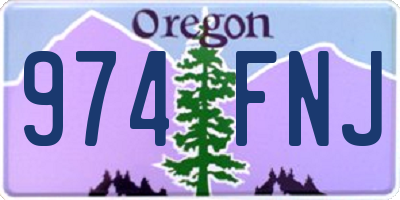 OR license plate 974FNJ