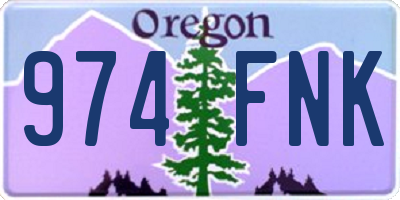 OR license plate 974FNK
