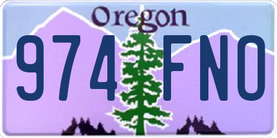 OR license plate 974FNO