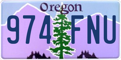 OR license plate 974FNU