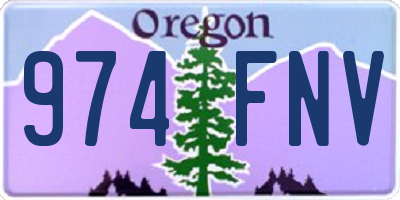 OR license plate 974FNV