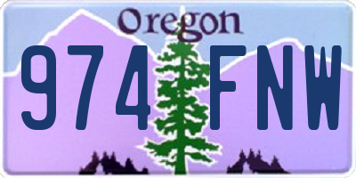 OR license plate 974FNW
