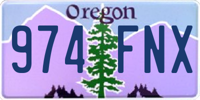 OR license plate 974FNX