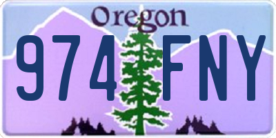 OR license plate 974FNY