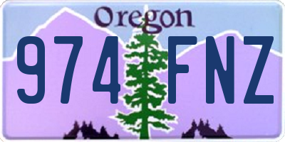 OR license plate 974FNZ