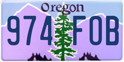 OR license plate 974FOB