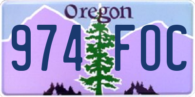 OR license plate 974FOC