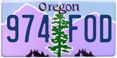 OR license plate 974FOD