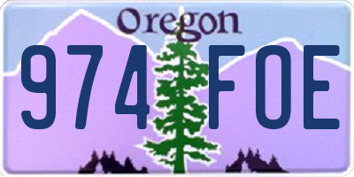 OR license plate 974FOE