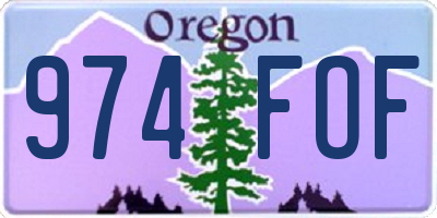 OR license plate 974FOF
