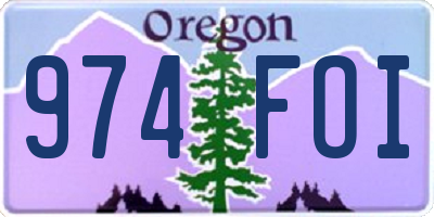 OR license plate 974FOI