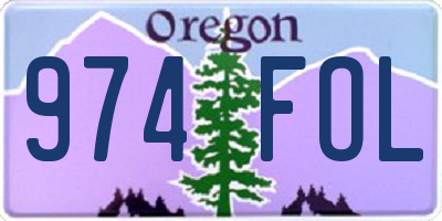 OR license plate 974FOL