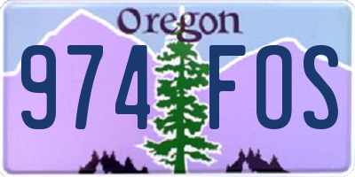 OR license plate 974FOS