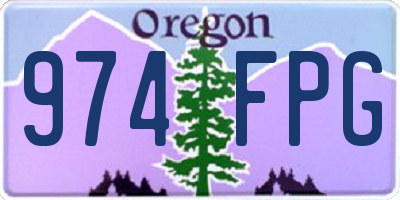 OR license plate 974FPG