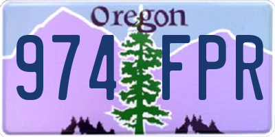 OR license plate 974FPR