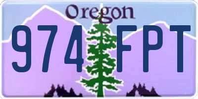 OR license plate 974FPT