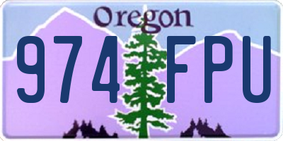OR license plate 974FPU