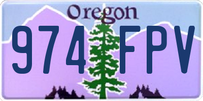 OR license plate 974FPV