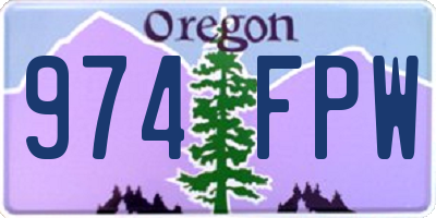 OR license plate 974FPW