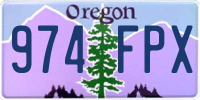 OR license plate 974FPX