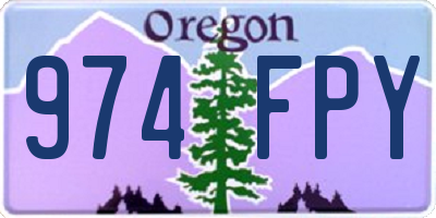 OR license plate 974FPY