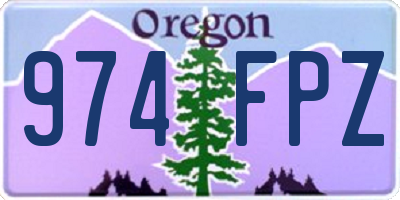 OR license plate 974FPZ