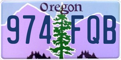 OR license plate 974FQB