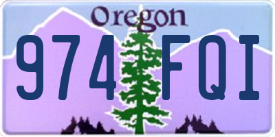 OR license plate 974FQI