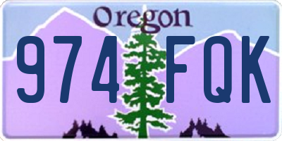 OR license plate 974FQK