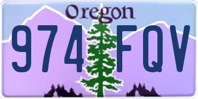 OR license plate 974FQV