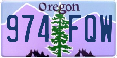 OR license plate 974FQW