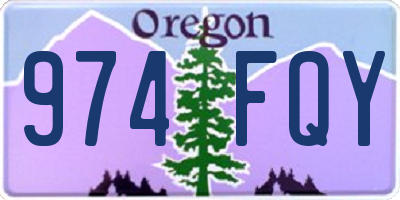 OR license plate 974FQY