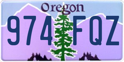 OR license plate 974FQZ
