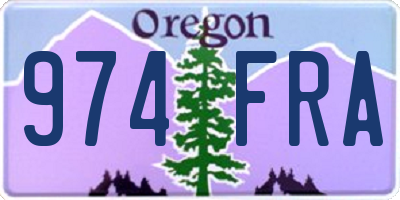 OR license plate 974FRA