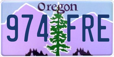 OR license plate 974FRE