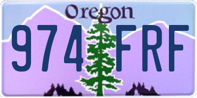 OR license plate 974FRF
