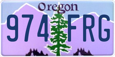 OR license plate 974FRG