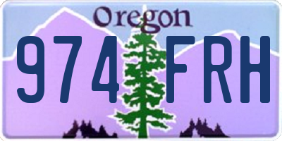 OR license plate 974FRH