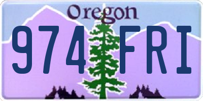 OR license plate 974FRI