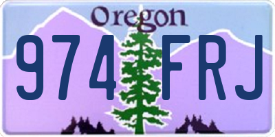 OR license plate 974FRJ