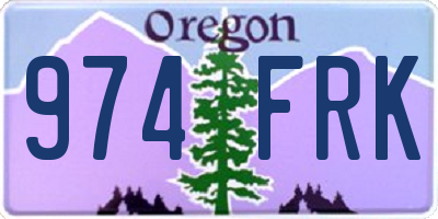 OR license plate 974FRK