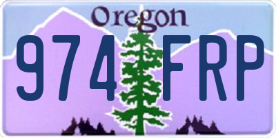 OR license plate 974FRP